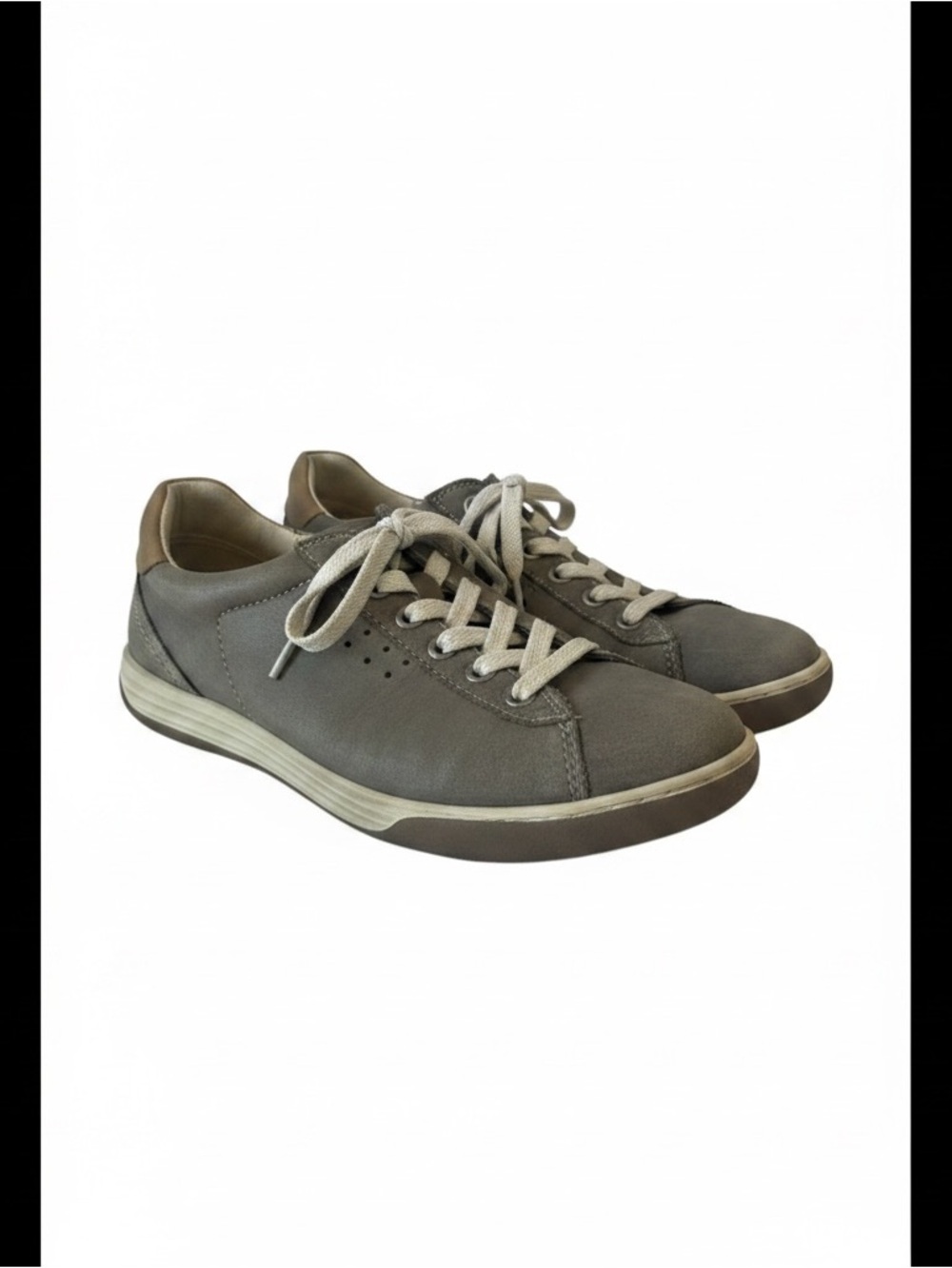 ECCO Chase Women’s 38 US 7.5-8 Gray Leather Lace Up Comfort Sneakers